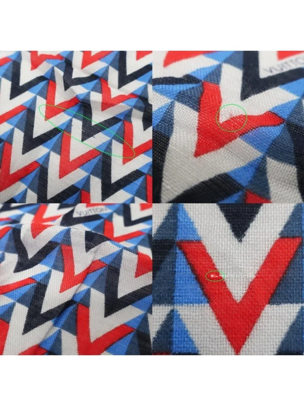 Louis Vuitton Ten Shawl Pattern Navy Cotton Hemp Scarf